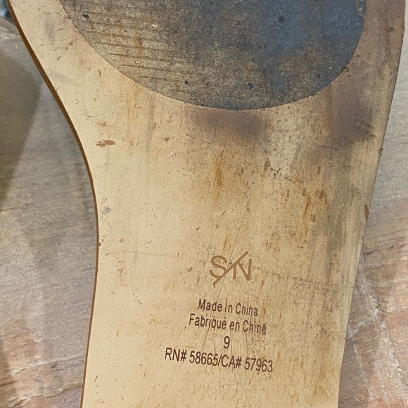 Something Navy Cici Bow nautical blue white striped slide on sandals flats shoes - Picture 10 of 13